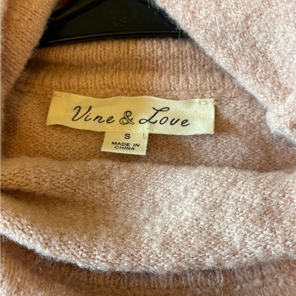 Vine & Love Pink Cowl Neck Sweater with Pearl Details - Picture 7 of 11